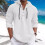 (Black, L) Herregenser i perlebomull med liten twill-krage og hette med knapper 2