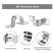 11 Pcs Multipurpose Cutting Guide Kit for Rotary Tools with 60 Pack M25 (1 Inch) Stainless Steel Rigid Pipe Strap