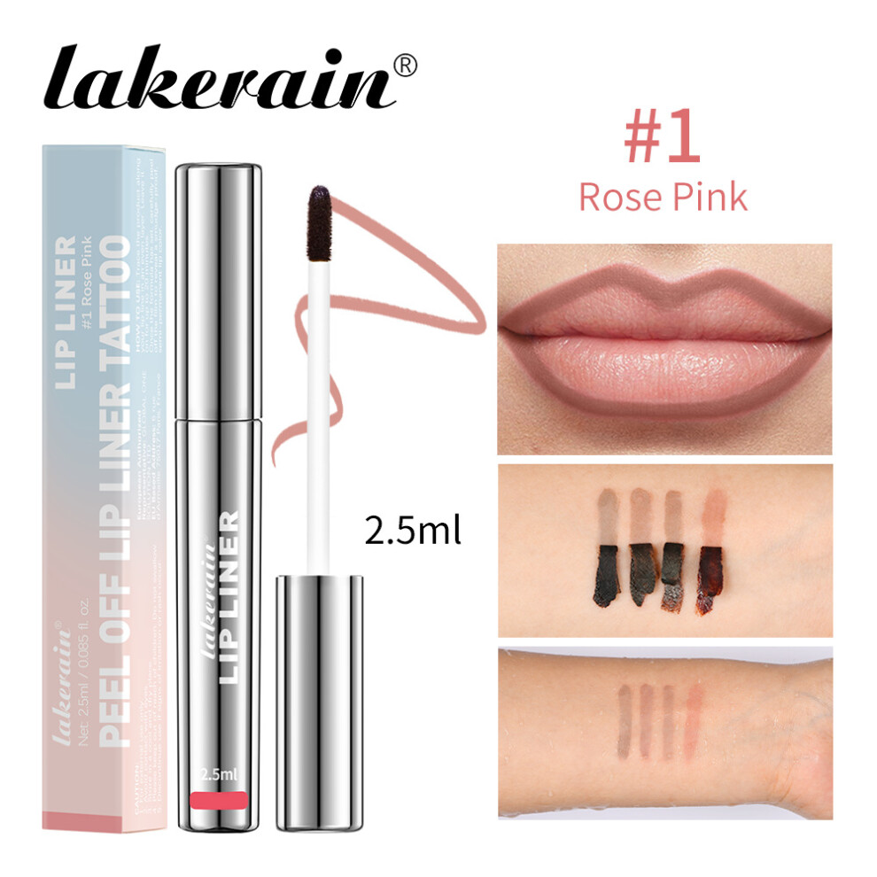(Color#1) Hot Lakerain Stain Long Lip Liner Peel Liner Lip Lip Tattoo Peel Off Stay-N off - Lasting