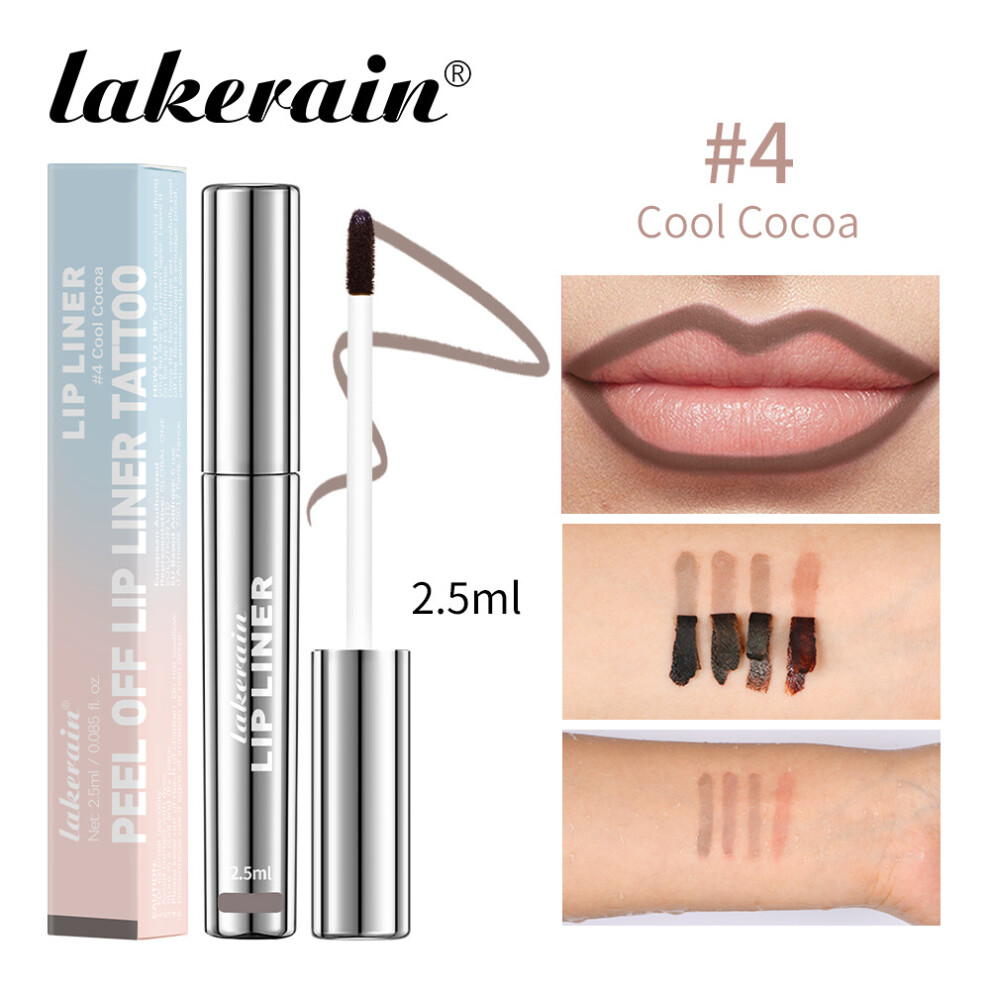 (Color#4) Hot Lakerain Stain Long Lip Liner Peel Liner Lip Lip Tattoo Peel Off Stay-N off - Lasting