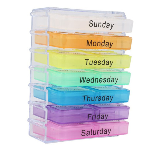 7 Day Tablet Pill Boxes Storage Organizer Container Case 1