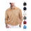 (White, S) Men's Casual Loose Long Sleeve Mesh Collar Button-Down Solid Shirt 5