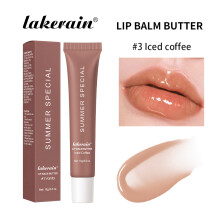 (#3Iced Coffee) HOT Lakerain Summer Lip Balm Moisturizing Mirror Lip Gloss Transparent Oil Makeup