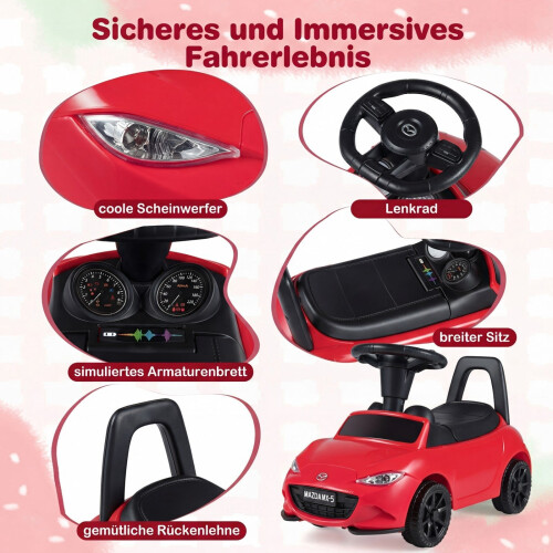 Kinder-Elektroauto mit Lichtern, Sicherheitsfunktionen und Stauraum 2