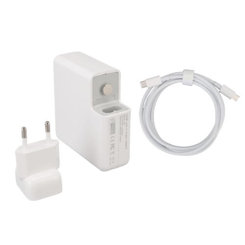 100 W PD USB-C-Schnellladegerät 1,8 m EU-Stecker Schwarz 1