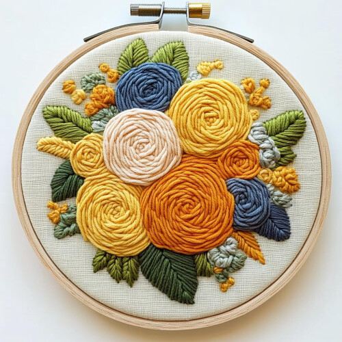 Κιτ βελόνας τρυπήματος Yellow Roses – Σετ κεντήματος για αρχάριους