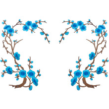 Aufbügelbarer Kirschblüten-Aufnäher (2 Stück)