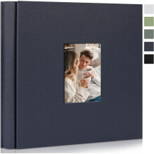 4x6-Fotoalbum mit Leineneinband und Sichtfenster – 600