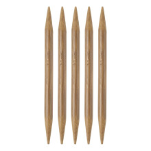 Bambus-Doppelspitzstricknadeln, 9 mm, 5er-Pack