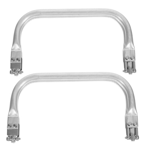 Tacar Clasp Fráma Sparáin Alúmanaim Airgid – 2 phíosa