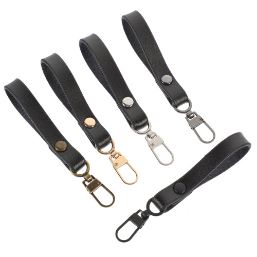 5-Piece Black Zipper Pull Replacement Kit for Bags and
