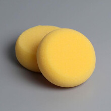 Round painting sponges for artists yellow 3 pcs