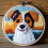 Kit de agulha de punção Jack Russell e Lua 20x20cm 1