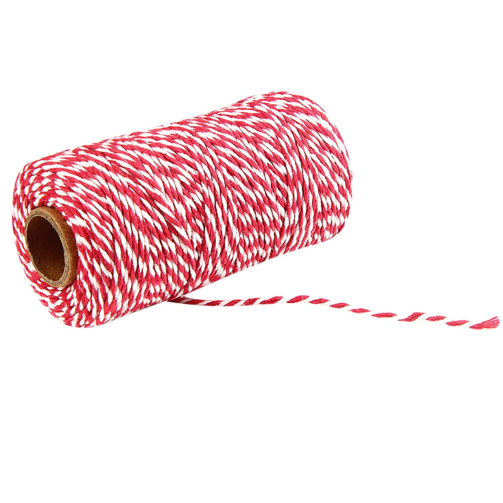 Natural Cotton Twine Rope 2Mm X 100M Â 2-Colour Woven 9499224422186