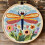 Punch Needle Set Libelle auf Blumen 20x20cm 1
