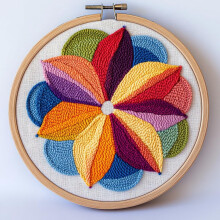 Abstrakt Mandala Punch Needle Kit – DIY Broderiset
