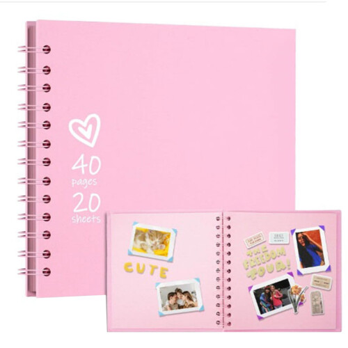 Άλμπουμ Scrapbooking 8x8 ιντσών, Βιβλίο Αναμνήσεων Φωτογραφιών 80 σελίδων για