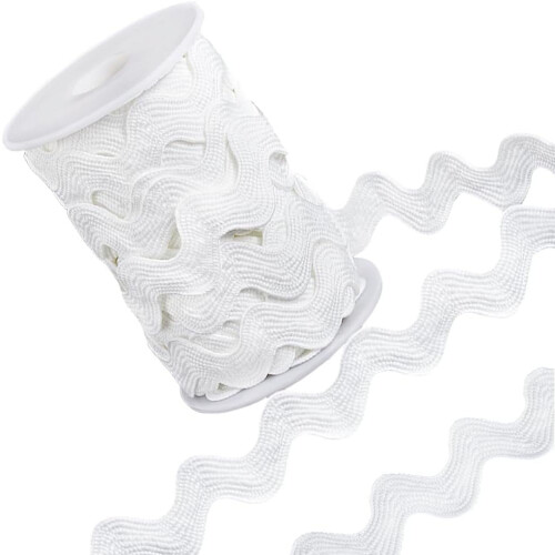 Wit Ric Rac sierlint 15 mm x 10 yards