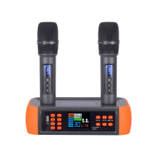 D80 Multi Channel DSP Microphone Anti Whistling Reverb Wireless Microphone Singing Home Microphone US Plug