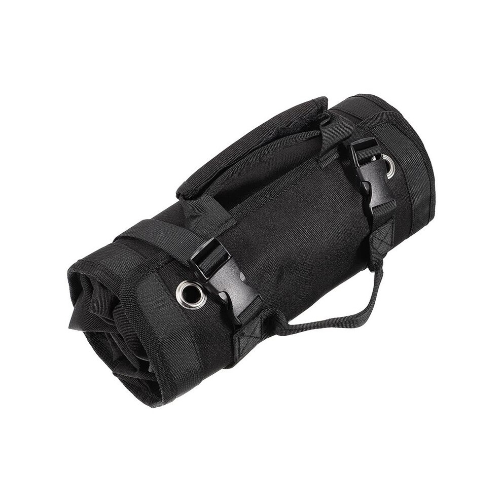 Electrician Tool Roll Pouch Wrench Roll Organizer Bag Tool Storage With Handle & Hanging Strap For Portable Hardware 6033977949564