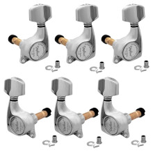 Set di 6 Meccaniche Autobloccanti per Chitarra con Rapporto di Trasmissione 1:21, per Chitarra Elettrica, Ricambi per Chitarra Elettrica.