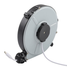 1 Stück Automatische, Einziehbare Kabeltrommel für Stromkabel, Datenkabel, Ladekabel und Netzkabel mit Schutzhülle