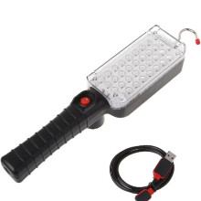 1 Set Portable USB Rechargeable Work Light COB Repairing Lamp with Magnet & Hook 34 LED Flashlight /OFF