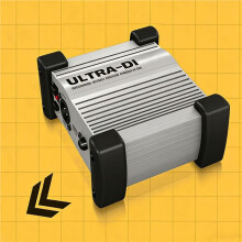 Boîtier de Direct Professionnel Ultra-DI DI100, Alimentation par Batterie/Fantôme, Sortie Circuit Symétrique