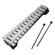 15 Note Xylophone Glockenspiel Wooden Base Aluminum Bars with Mallets Percussion Musical Instrument Gift with Carry Bag