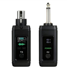Système Émetteur-Récepteur de Microphone Sans Fil UHF avec Adaptateur XLR pour Microphone Dynamique, Guitare, Table de Mixage Audio et Système de