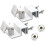 Gutter Mount with Dual Adapters for Solar Panel or Camera, Adjustable No-Drill Roof  Mount, 360 Rotatin 1
