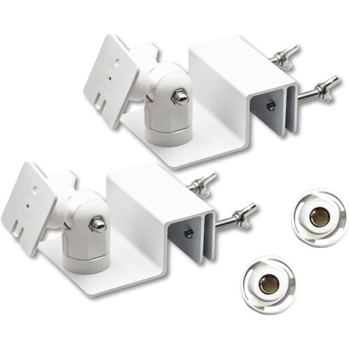Gutter Mount with Dual Adapters for Solar Panel or Camera, Adjustable No-Drill Roof  Mount, 360 Rotatin