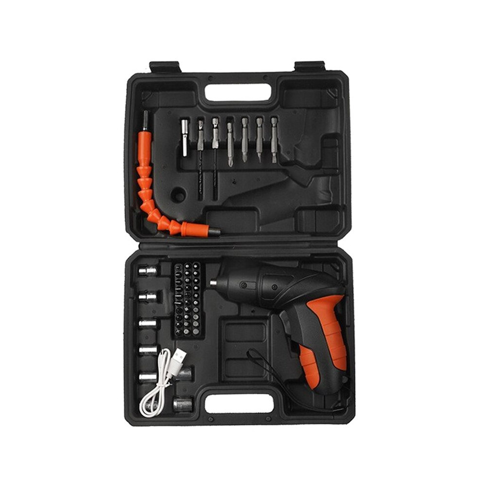 Electric Cordless Screwdriver,Portable Electric Drill Screwdrivers With 46 Drill Bits Set, Rechargeable Battery 4711855609923