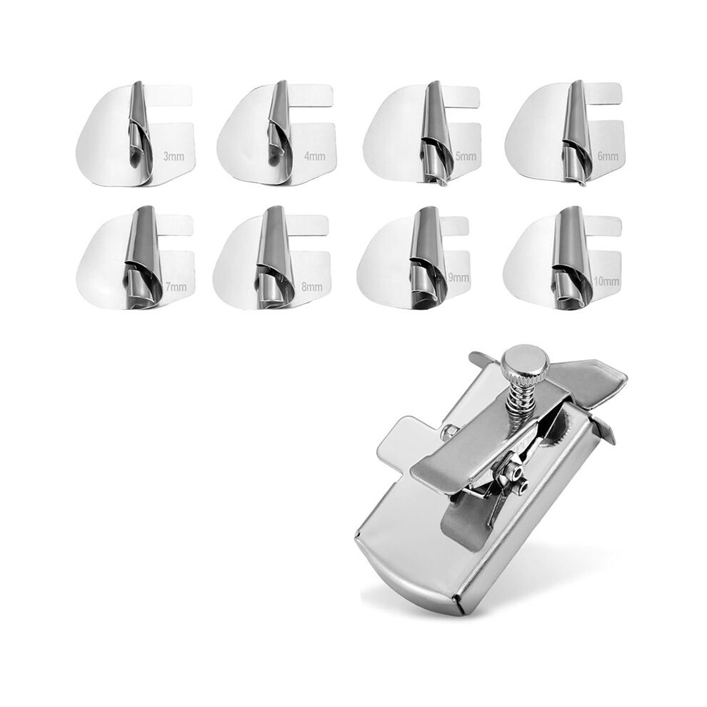 Sewing Rolled Hemmer Foot And Magnetic Seam Guide, 3/4/5/6/7/8/9/10Mm 8 Sizes Wide Rolled Hem Presser Foot 4712420167985