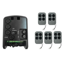 AC220V Tubular Motor Control Board with 5xRemote Control Universal Garage Door Receiver Shutter Motor Control Panel