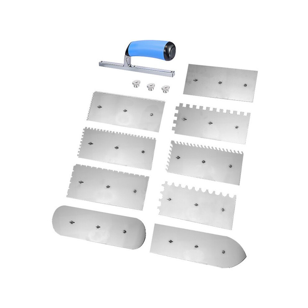 Photos - Other for Construction 11pcs Serrated Plastering Knife,Concrete Finishing Trowel - Stainless Steel Masonry Tool , Drywall Tools
