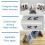 50PCS Restaurant Bar Place Table  Tabletop Number Sign Stackable Table Number Cards Double-Side Black Number 6
