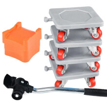 Juego de Herramientas Profesionales para Mover Muebles, Elevador de Objetos Pesados, Rodillo con Ruedas y Barra de Ruedas, 4 Deslizadores.