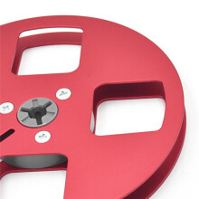 Rolo Vazio de Fita de Som de Liga de Alumínio de 5 Polegadas com 4 Furos para Gravador de Rolo Studer ReVox, para Fitas de 1/4 de Polegada, Vermelho