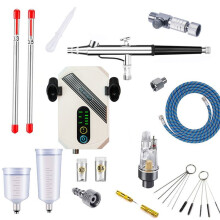 XLS-G00A Model Airbrush Air Pump Airbrush Set Spray Paint Coloring Inkjet Printer White Air Pump Set + 131 Set (US)