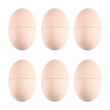 6 Huevos de Madera de Pascua Rellenables, Regalo, Huevo de Madera Hueco, Rellenos para Cestas de Pascua, para Fiestas, Decoración y Manualidades.