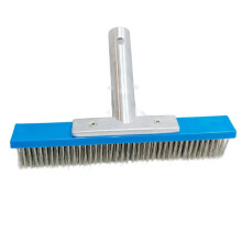 Pool Brush 10" Stainless Steel Pool Brush Metal Wire Bristles Scrubbing Scrubber Brushes Cleaning Pool Walls
