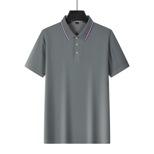 (Gray, S) Polo da uomo americana a maniche corte, ideale per l'estate.