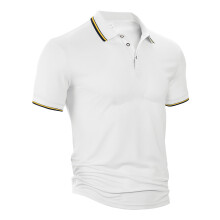 (White, S) Polo da uomo a maniche corte, ampia e traspirante, ideale per l'estate.