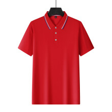 (Red, L) Polo da uomo americana a maniche corte, ideale per l'estate.