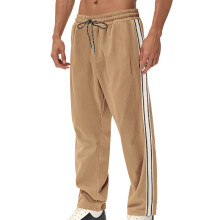 (Khaki, XXL) Pantaloni lunghi sportivi da uomo New American a righe, casual, ampi, in velluto a coste, per primavera/estate.
