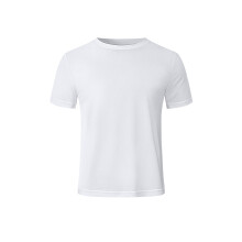 (White, XXL) Maglia termica da uomo estiva traspirante a maniche corte con scollo rotondo, vestibilità slim, per sport e corsa.