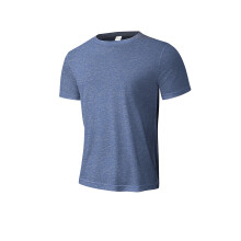 (Royal Blue, S) Men's Summer Youth Breathable Slim Fit Round Neck Base Layer Sports Running Short Sleeve