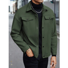 (Army Green, XXXL) Cappotto da uomo in lana con colletto risvoltato, autunno/inverno, giacca sportiva casual.