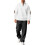 (White + Black, M) Lässiges Herren-Herbstset: Lange Hose mit Stehkragen und Jacquard-Rippstrickpullover 1